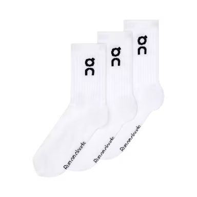 Unisex On Running White Logo High 3-Pack Socks