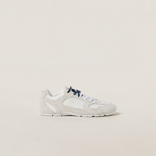 suede and mesh sneakers